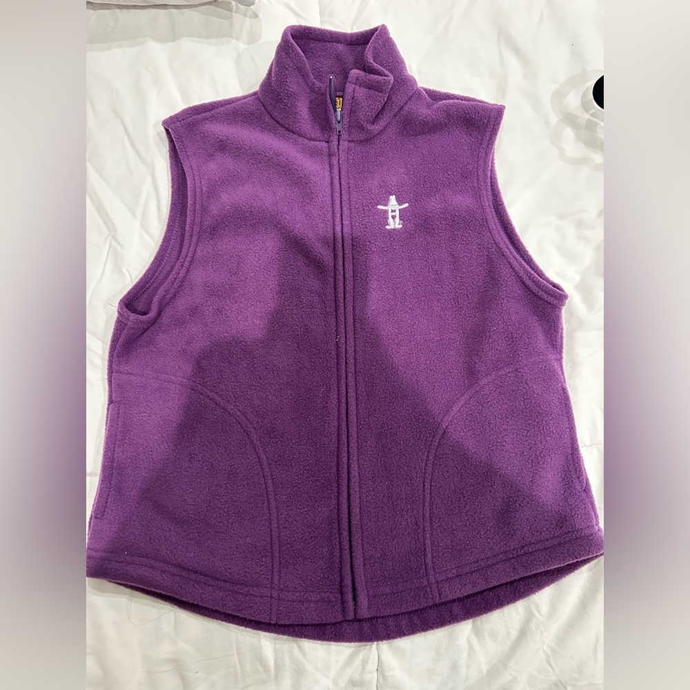 Purple Fleece Vest with Houston Rodeo Logo